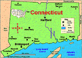 Connecticut - Mapa